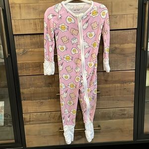 Little Sleepies pink breakfast buddies zippie. 6-12 months